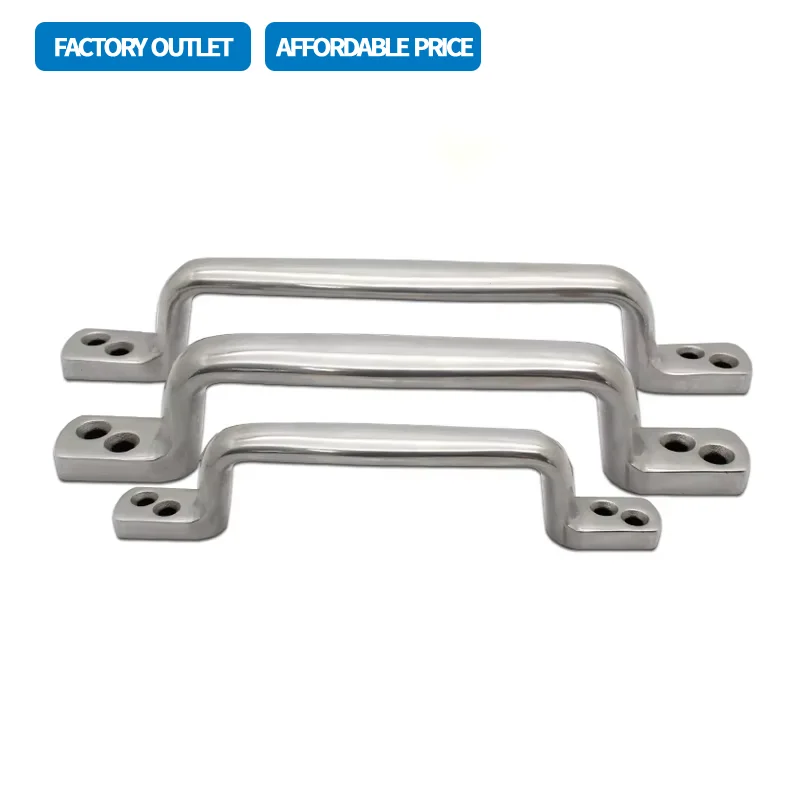 

Solid Handle 304 Stainless Steel Exposed Square Cabinet Door Heavy Equipment Industrial Large Handle