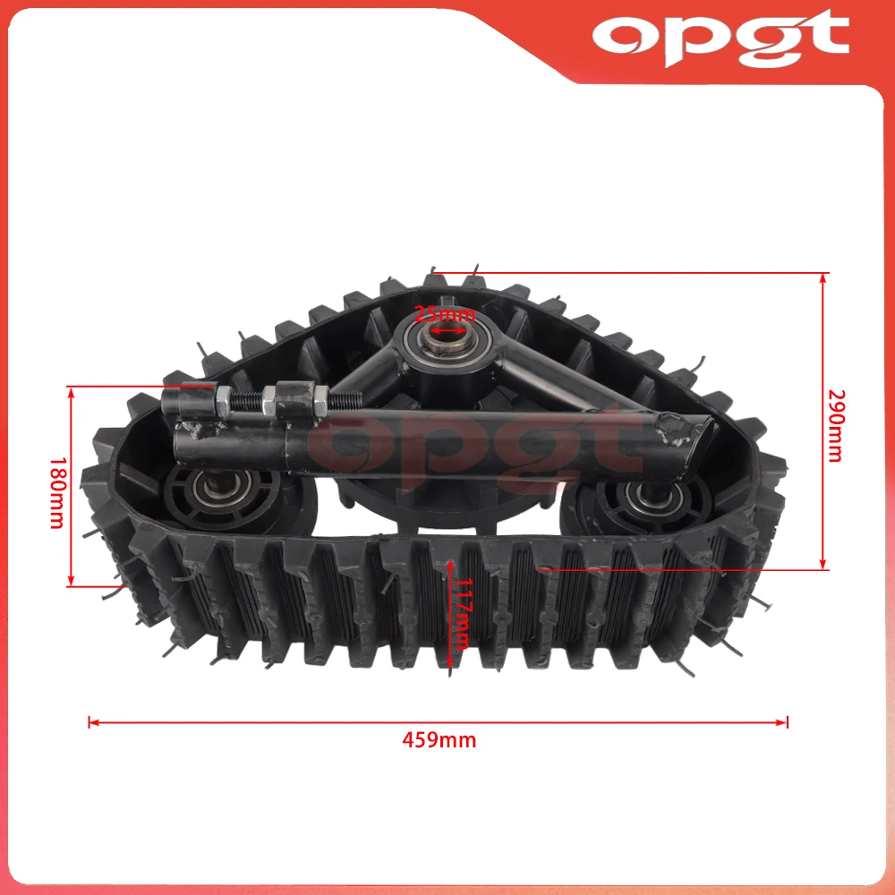 OPGT Snowmobile Rear Wheel Rubber Track Kit For Snow Sand Tracks Go Kart Winter Quad ATV UTV Buggy 23T Rear Axle