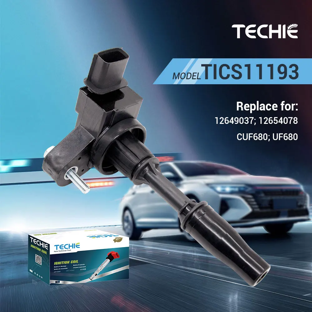 

1PC Катушка зажигания TICS11193 Заменить для 12649037 12654078 CUF680 UF680 Подходит для Cadillac ATS/ATSL XTS SRX CTS XT5 CT6 2.0T