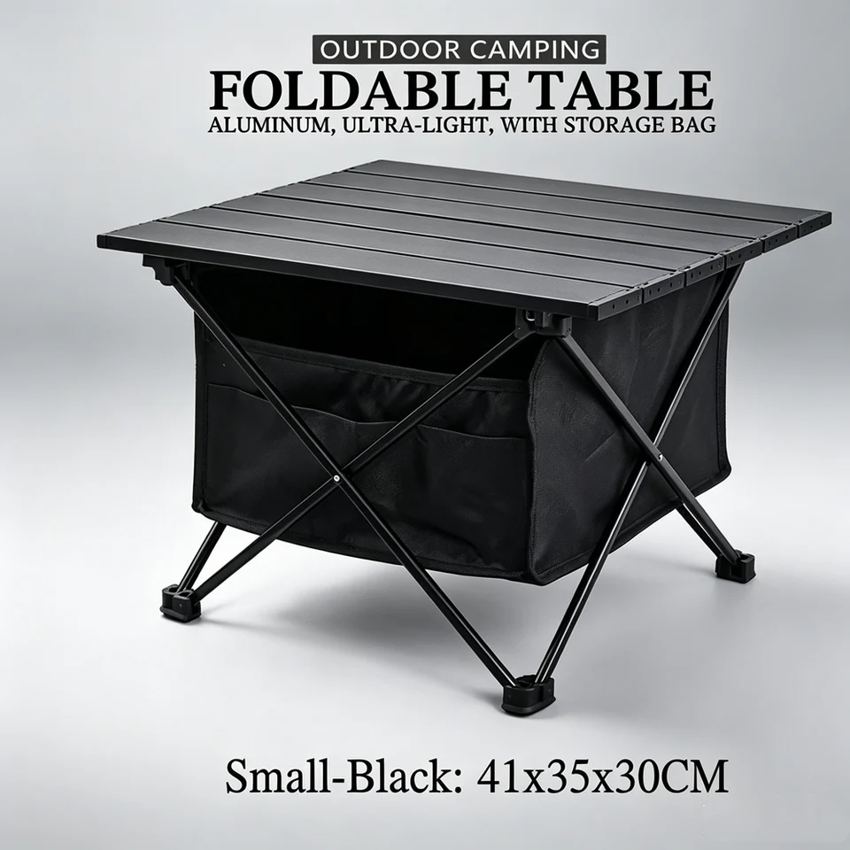 backpack folding mini metal table 31.5" Foldable Computer Desk w/ Storage Bag & Shelf, Portable Writing Unlike wooden or nylon hediya 2 Pack Camping Table