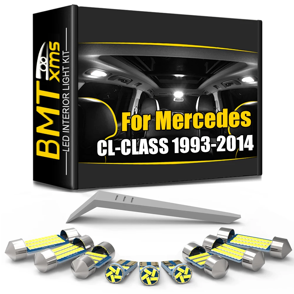 BMTxms Canbus الداخلية مصباح ليد لمرسيدس بنز CL الفئة C140 C215 C216 1993-2014 1997 2000 2006 2008 2010 2012 المصباح الكهربي عدة