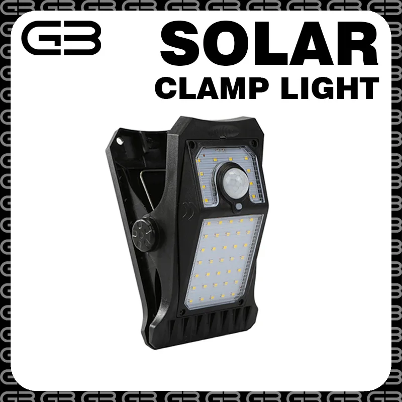 Installation-free Solar Clip Lamp Outdoor light, household solar garden induction light, induction clamp light, camping