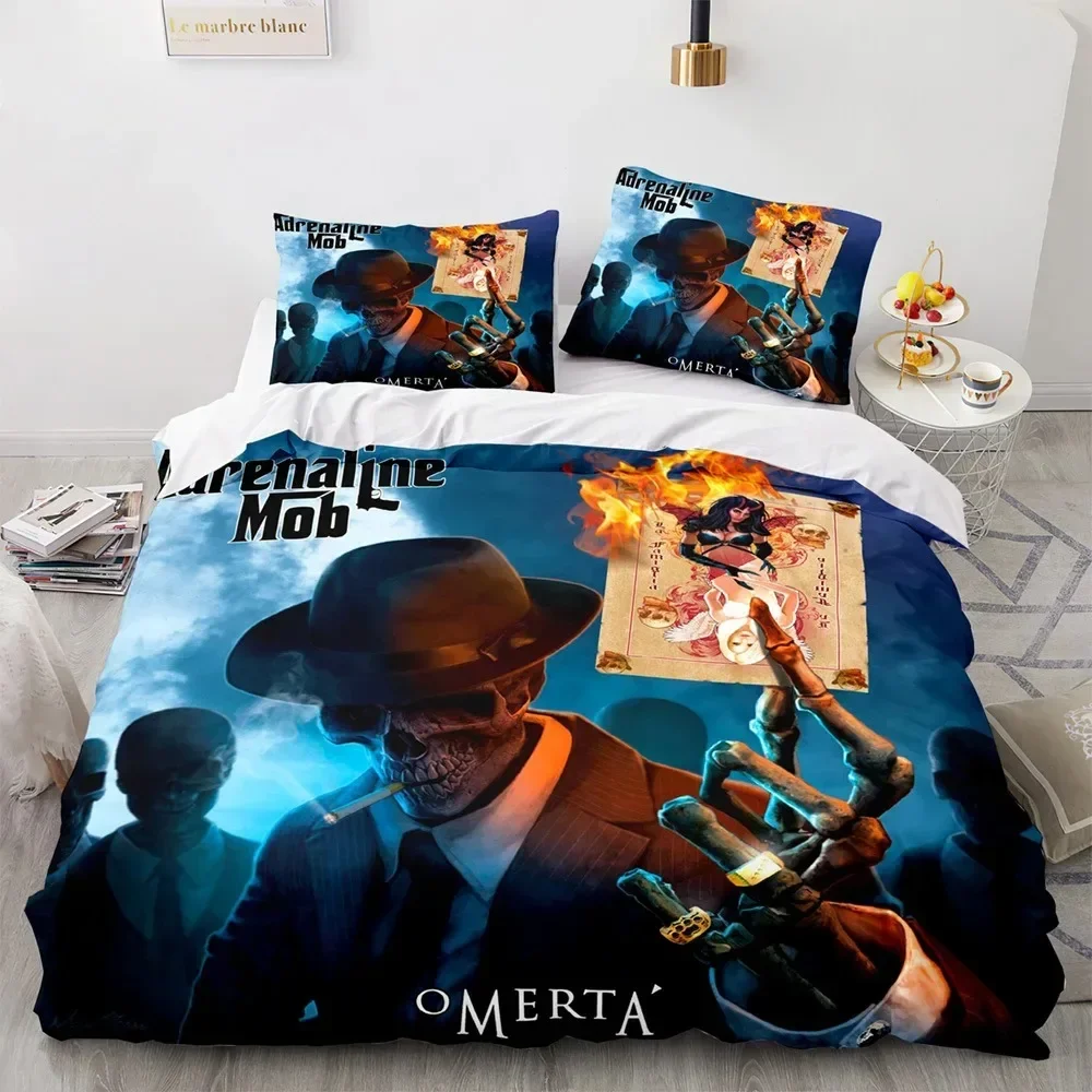 Skull Duvet Cover Set Ultra Soft Skeleton Bones Comforter Cover Skull Red Floral Print Bedding Set Polyester Quilt Cover