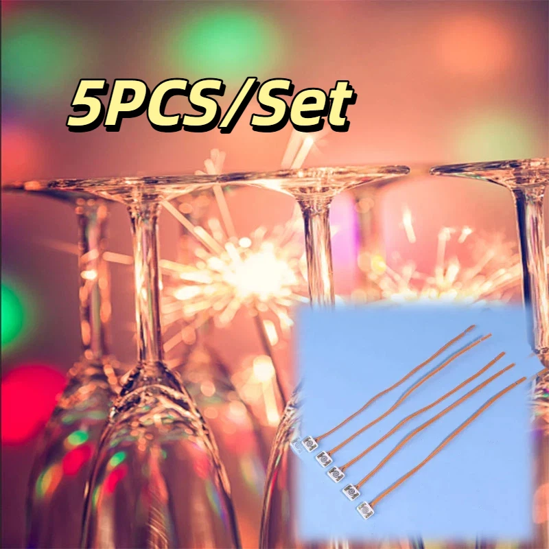 Cable de decoración de globos de alambre de cobre de encendido seguro, 5 uds., 20/30/50/80cm, para equipos de eventos de fiesta de boda