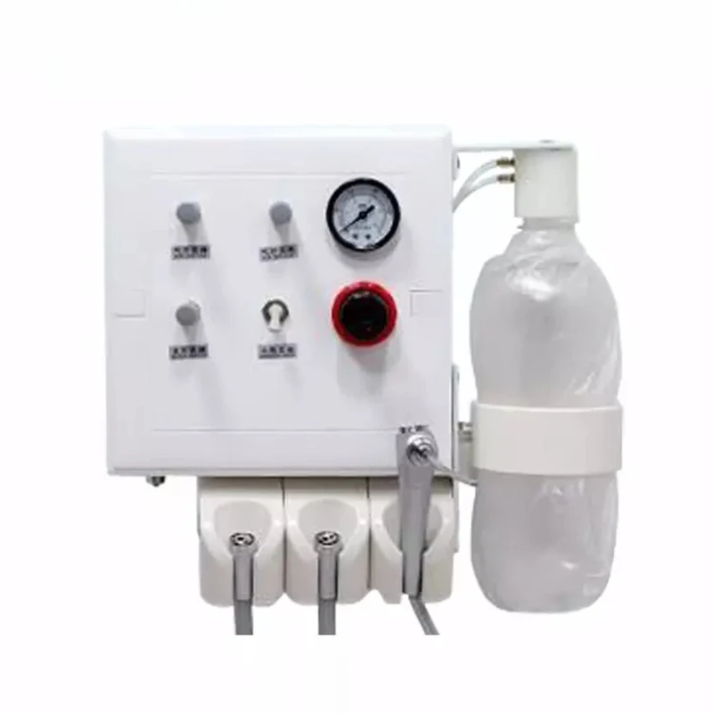 Wall Type Hanging Portable Dental Turbine Unit 2/4 Hole Connection with High Low Speed Handpiece Air Motor Kit