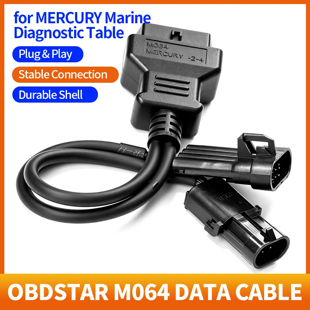 OBDSTAR M064 Cable for MERCURY Marine Diagnostic Table Outboard Engine 2+4Pin to OBD 16Pin Adapter Wire for OBDSTAR IScan Marine