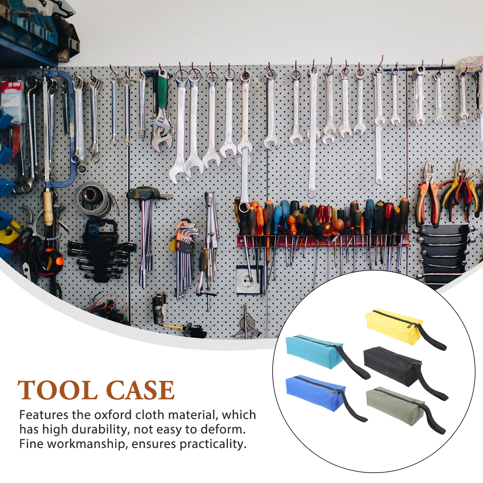 5 Pcs Waterproof Zipper Tool Bag 600D Oxford Cloth Multipurpose Storage ganizer Travel Small Tool Pouch Bank