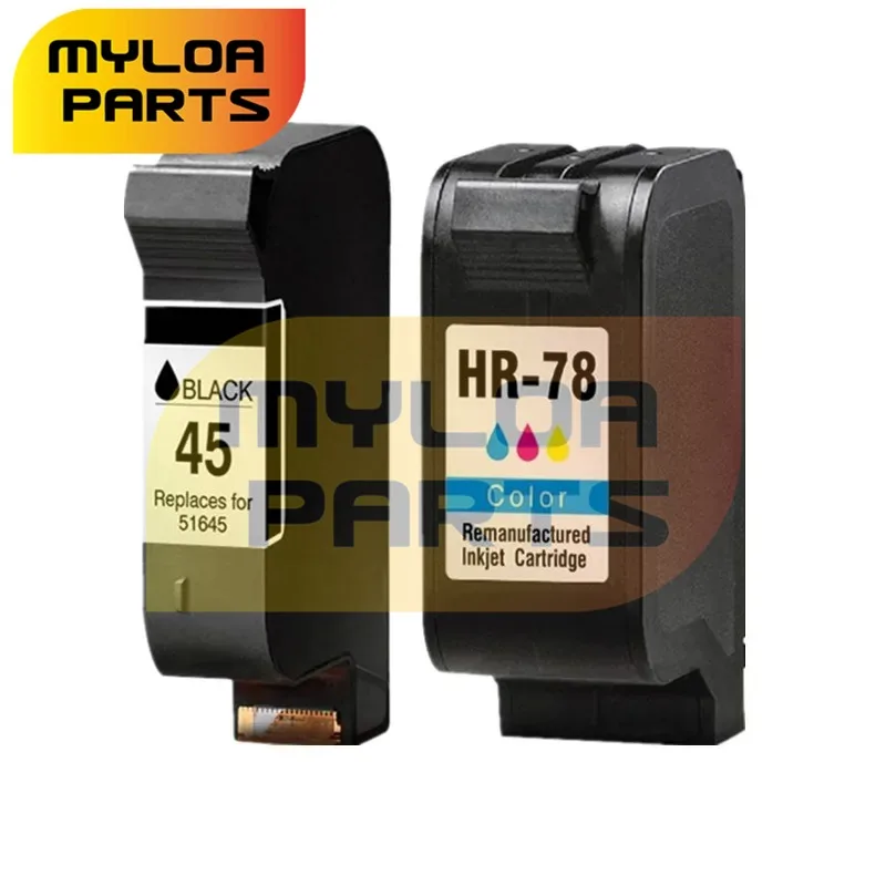 Cartuchos de tinta compatíveis com impressoras HP 45 78 Deskjet 1220c 3820 3822 6122 6127 930c 932c 940c 950c, compatíveis com HP45 e HP78.