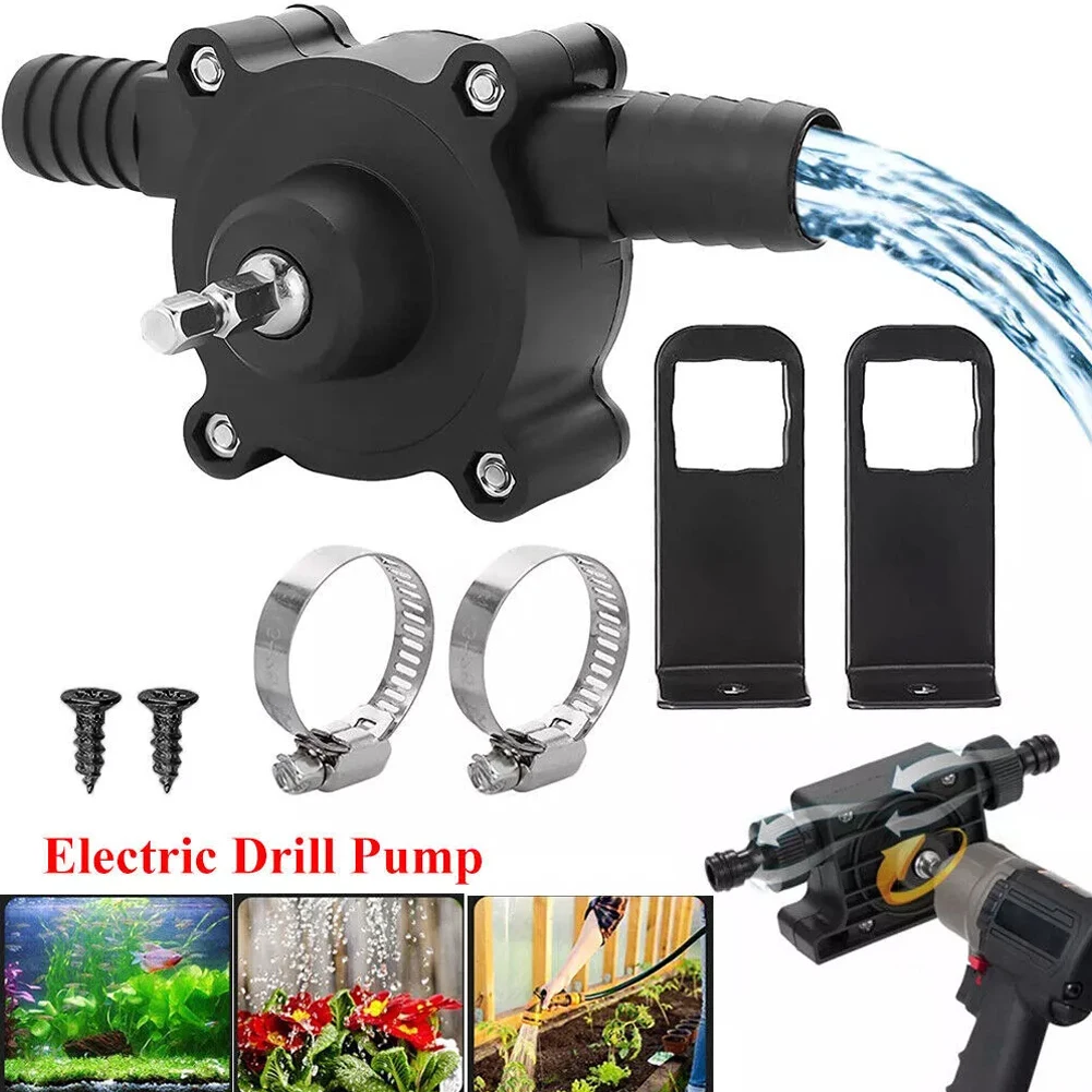 Mini Electric Drill Pump Diesel Oil Water Hand Self-priming Transfer Pumps Fast Mini Hand Self-priming Liquid Transfer Pumps