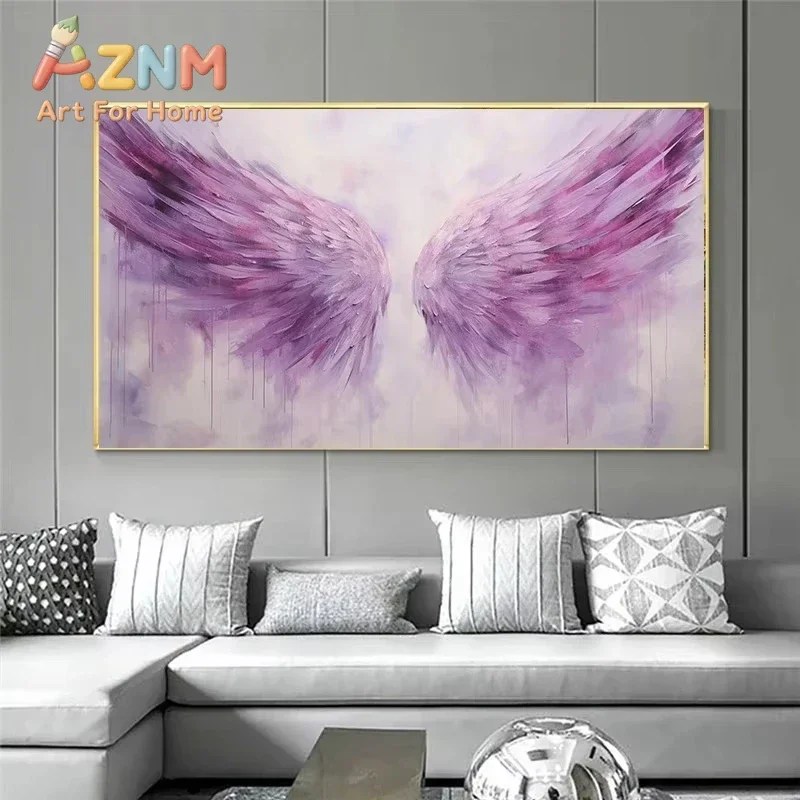 Abstract Angel Wings Poster Colourful Beautiful Wing Canvas Painting Modern Wall Art Picture for Living Room Home Decor Gift