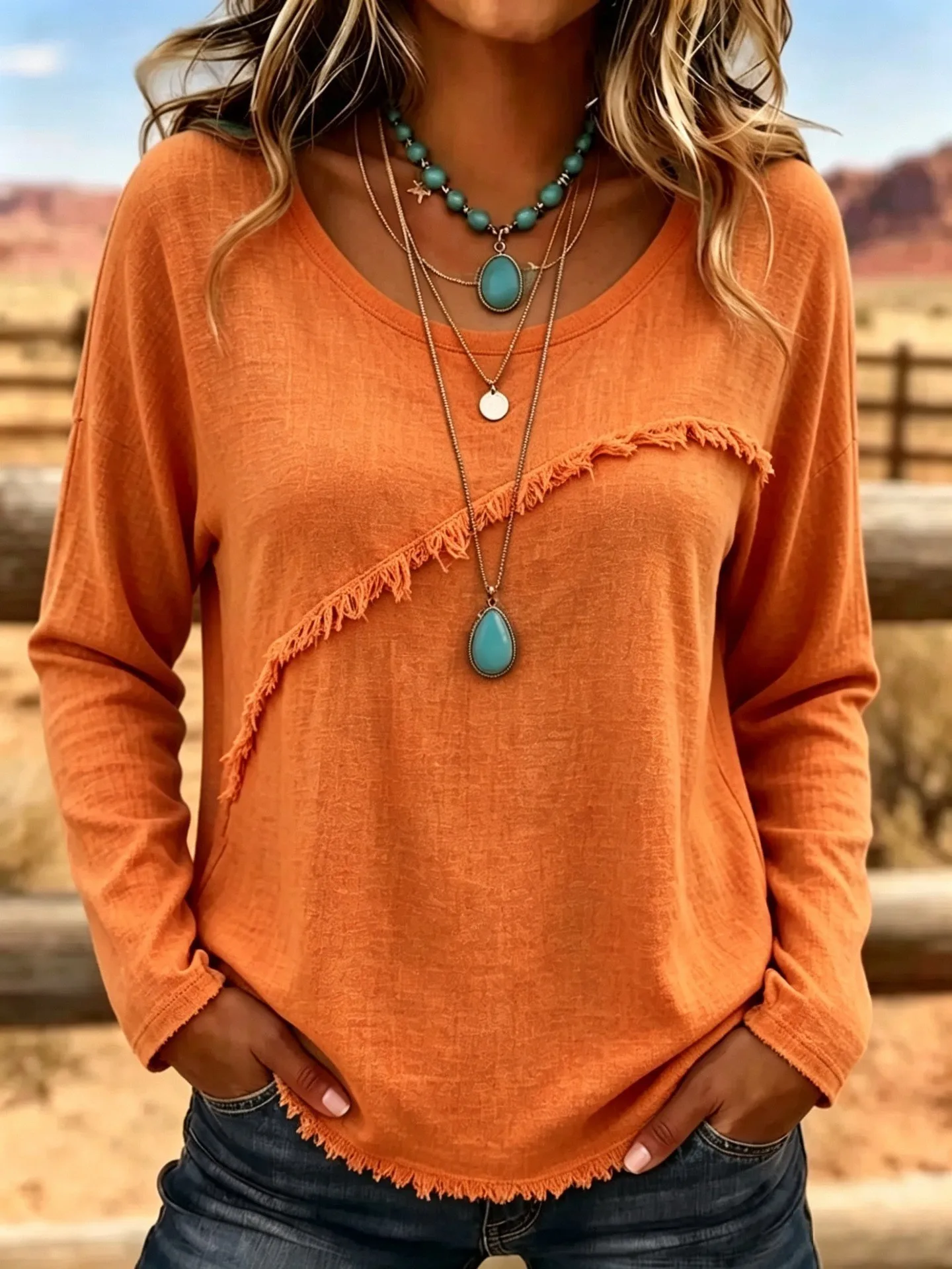 New 2026 Autumn Blouses Women Fashion O Neck Tassel Design Loose Shirts Female Long Sleeve Casual Shirt For Women Pullover Tops