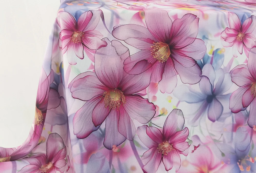 

Вискоза вискоза с цветочным узором 50 см * 140 см, дышащая драпировка, поплин, материал для изготовления летних платьев