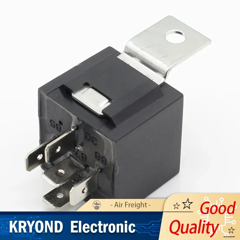 Relè automobilistico impermeabile 1PCS 12V 5Pin 40A Relè per auto con terminale e presa in rame rosso nero