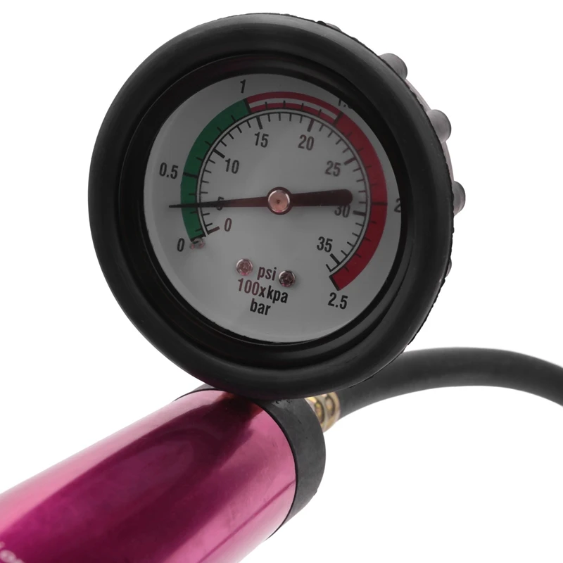 2X Water Tank Leak Detector Shockproof Dial Car Pressure Gauge Tester Cooling System Tester Radiator Pressure Pump