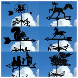 Dragon Year Decoration Roof Outdoor Weather Vane Squirrel Horse Dog Animal Series Retro Iron Art Park River Farm Jungle Sign New