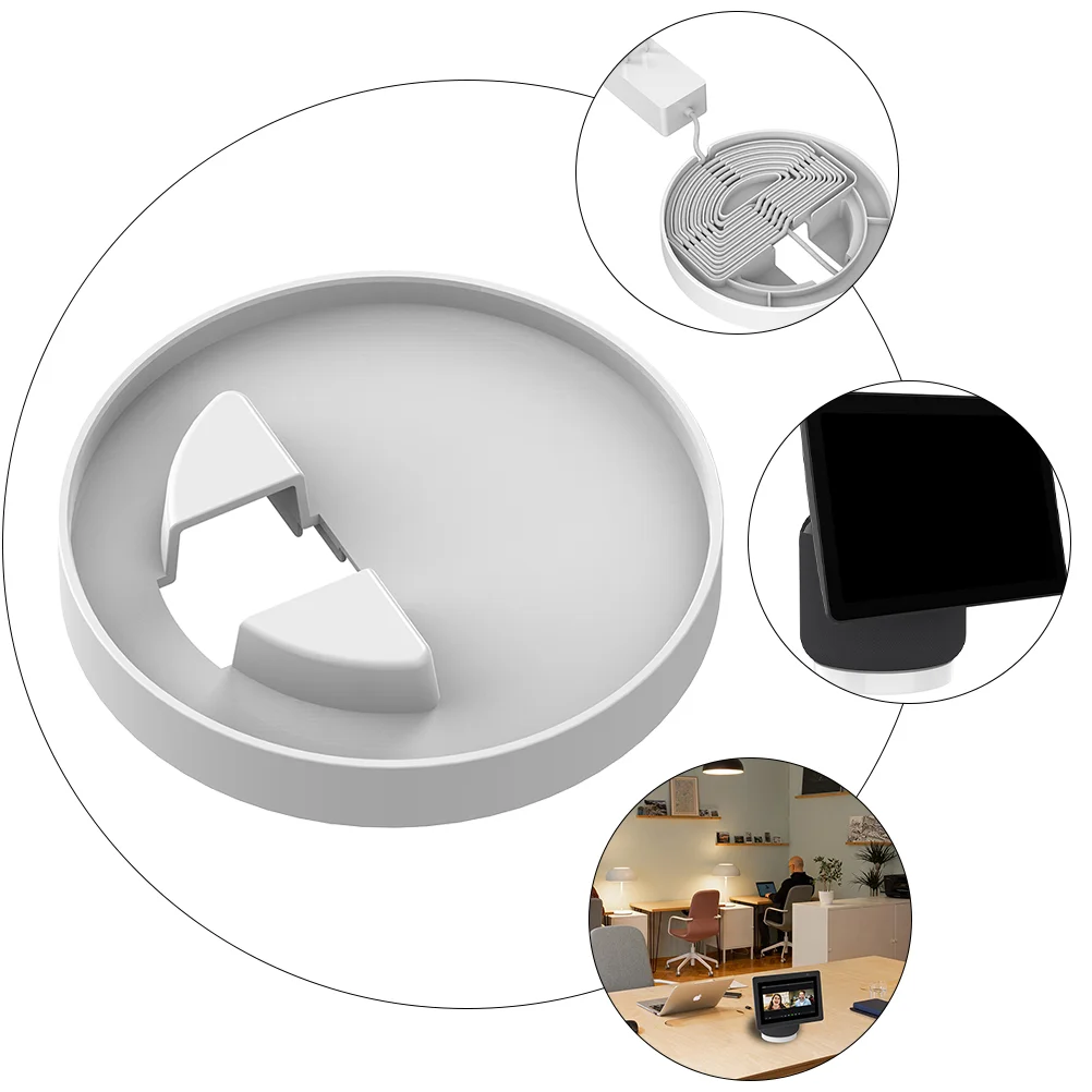 Desktop Stand Audio Speaker Bracket Holder Speakers Plastic White Accessory