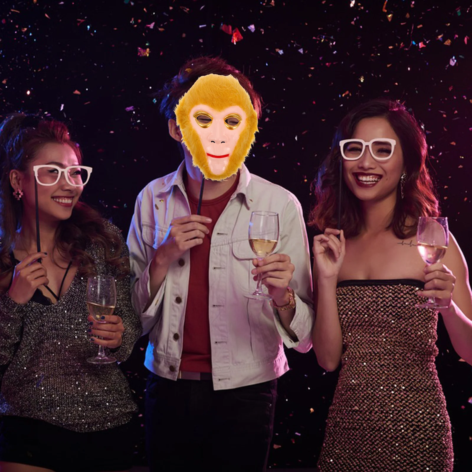 

Monkey King Wukong Costume For Kids Adults Durable Halloween Party Cosplay Animal Head Mask Animal Gorilla Head Mask Dress Up