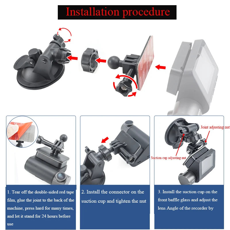 Car DVR Sucker support For 70mai Dash Cam Pro Plus A500S /A810/A800/A200 /lite/D02/D08/GPS ProBase bonding joint support