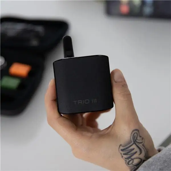 Origin Aisvape Trio III 3-in-1 건조 허브 및 왁스 및 두꺼운 오일 TC 기화기 키트(교체용 가열 챔버 코일 Curer Vape Mod 포함)