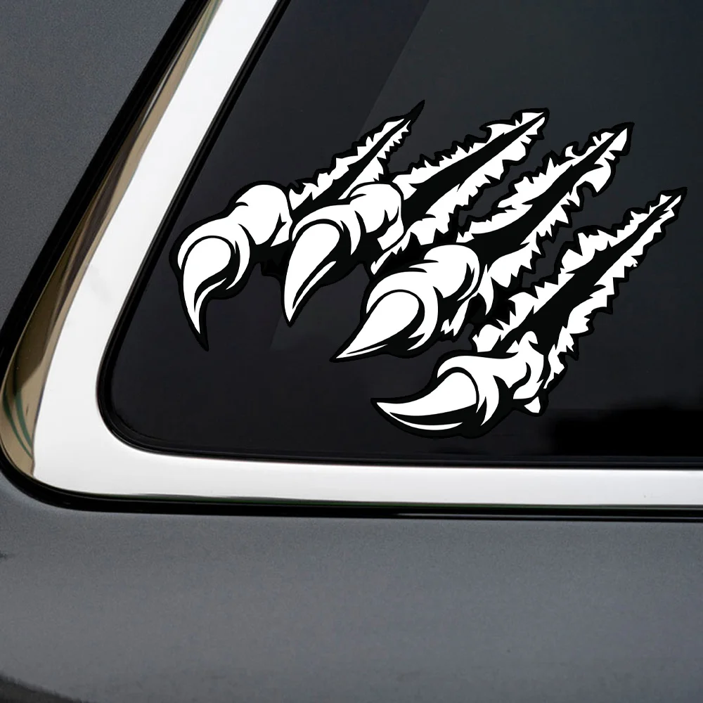 3D Dinosaur Claw Scratch Car Sticker Creative Motorcycle Car Door Body Tail Monster Demon Claw Sticker