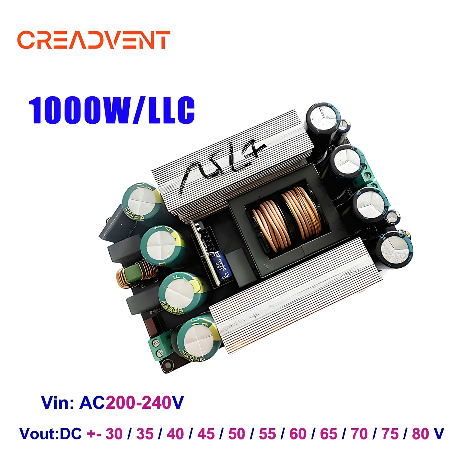 Creadvent 1000 واط LLC مكبر كهربائي تحويل التيار الكهربائي مجلس المزدوج DC35/40/50/60/70 فولت لتقوم بها بنفسك الرقمية أمبير الصوت Hifi