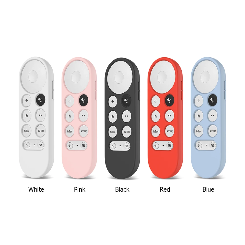 Soft Silicone Case for 2020 Google Chromecast 4k Snow Remote Protective Cover Shell Non-slip for Chromecast Smart TV Remote