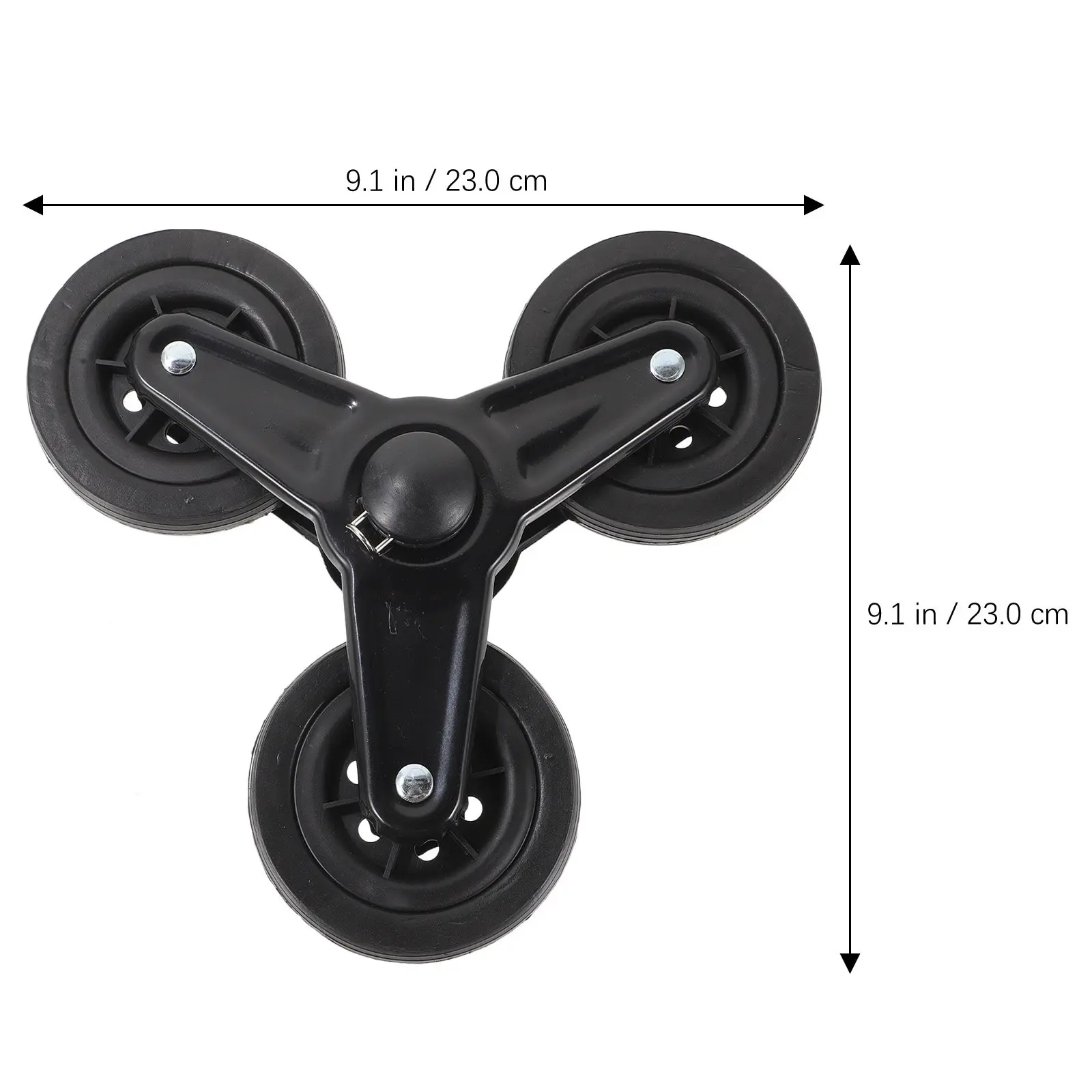 1Pair Stainless Steel Crystal Triangle Caster Wheels for Shopping Trolley Cart Hand Truck Stair Climbing Heavy Duty Casters