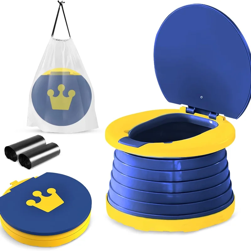 

Новый детский складной туалет 2-в-1, портативный детский дорожный туалет, автомобильное детское сиденье для приучения к горшку, подходит для кемпинга