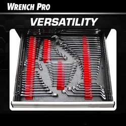 Premium Combination Wrench Sorter Holder Chrome Vanadium Steel Long Pattern Design Household Tool Organizer Wrench Organizer