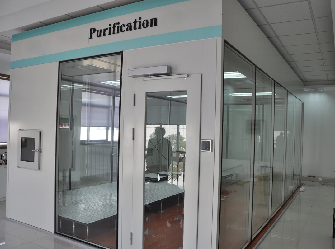 Cabina per stanza pulita portatile modulare da laboratorio con parete dura ISO 7 per assemblaggio di camere bianche