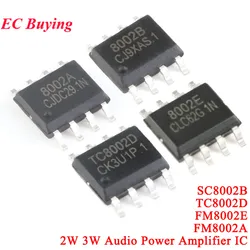 50Pcs/5pcs TC8002D 8002D SC8002B 8002B 3W FM8002E 8002E FM8002A 8002A SOP-8 2W Audio Power Amplifier IC Compatible with LM4871