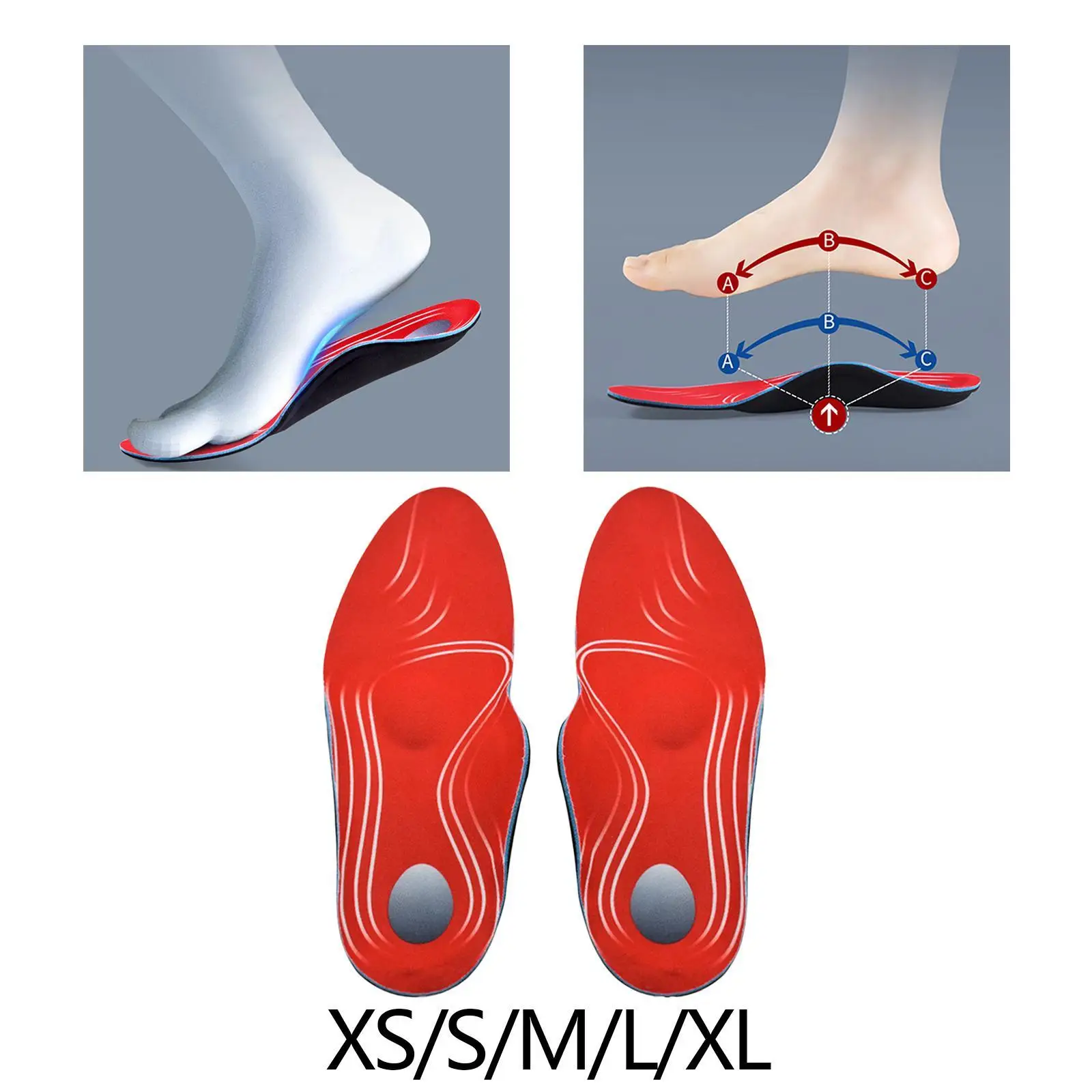 Orthopedic Arch Support Insoles Soft Breathable Shoe Inserts for Sports Shoes Men Women Foot Pain Relief
