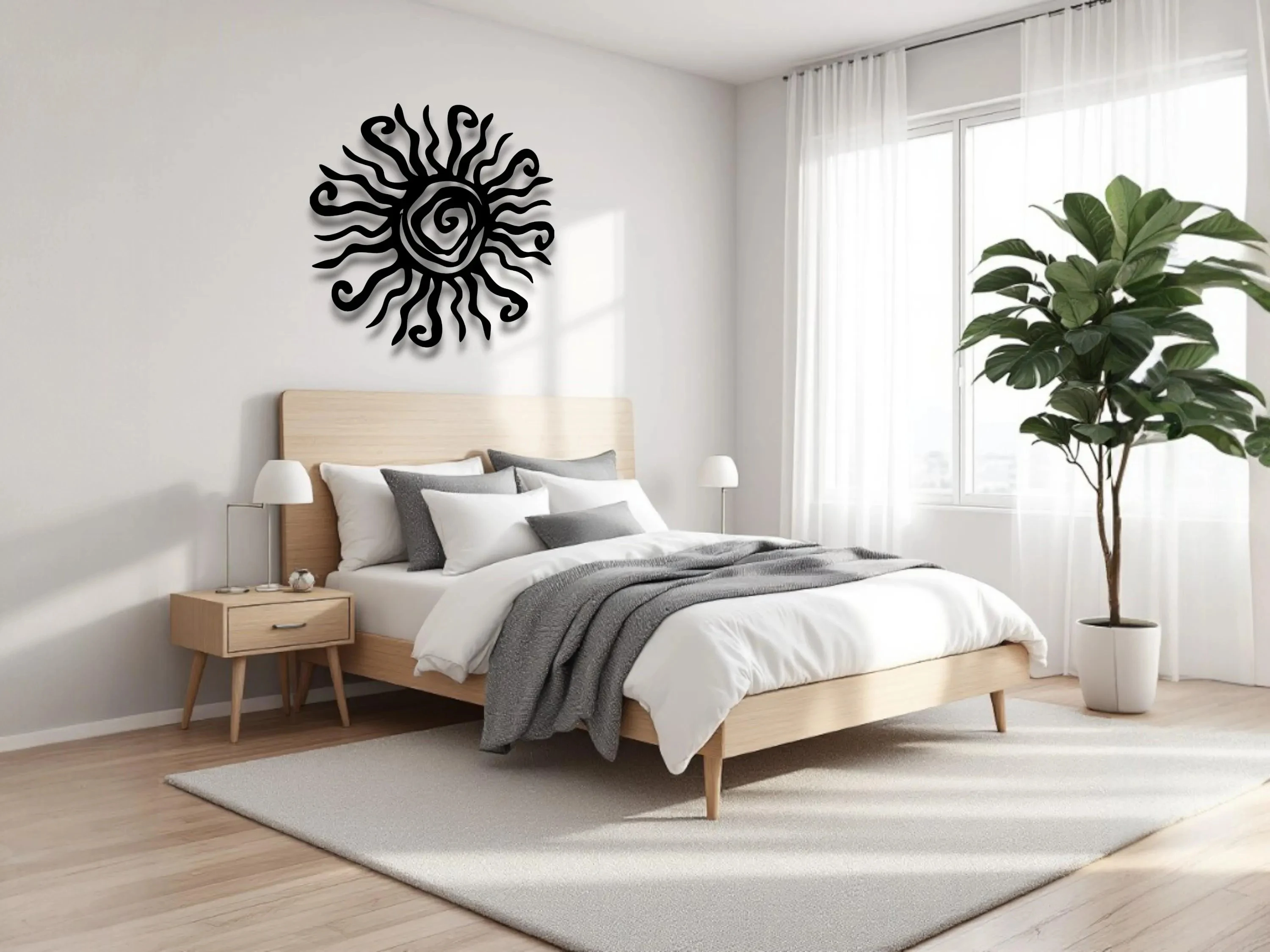 

Hippie Fun Wacky Sun Unique Metal Sun Garden Decor Outdoor Decor Whimsical Spiral Sun Patio Decor Metal Wall Art