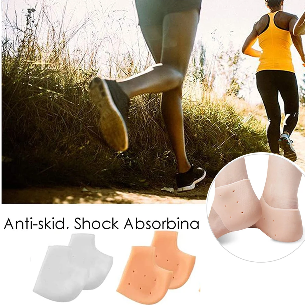 سيليكون ترطيب كعب الأكمام الشتاء الجاف الكراك الوقاية من هلام كعب حامي لتخفيف الآلام وسادة منصات للكعوب حفز