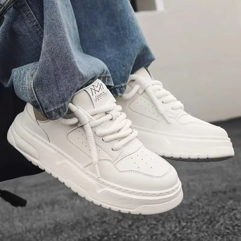 

Мужская обувь, новинка 2024, весенняя дышащая повседневная спортивная модная обувь, туфли премиум-класса Sensation Board, мужские белые туфли на толстой подошве