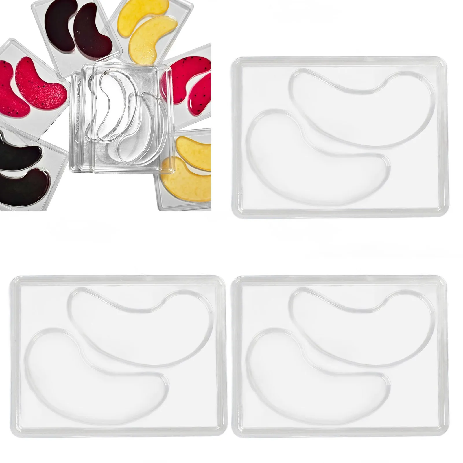 DIY Under Eye Patches Molds Safe Healthy Natural Reusable Transparent Eye Mask Patch Tray Plate Eye Mask Mold