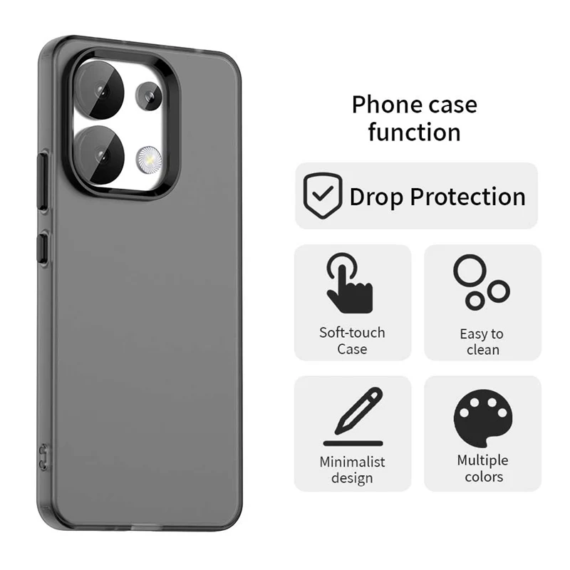 Custodia per telefono opaca Candy per Xiaomi Redmi Note 13 4G Cover posteriore antiurto per Redmi Note 13 4G Sensazione delicata sulla pelle чехол Funda