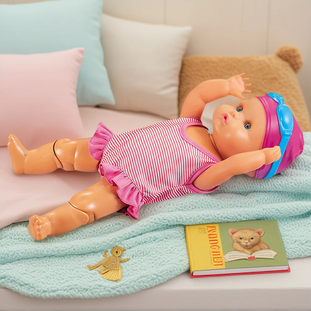 Giocattolo da bagno per bambini impermeabile per bambola nuotatore con giunto mobile e vestito staccabile Giocattolo per vasca da bagno per bambini Regalo di compleanno per bambini