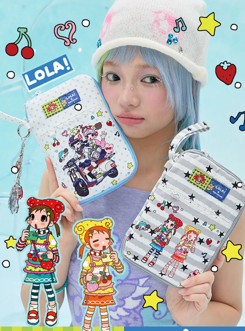 ロラデザイン-x-リリコズー-パスポートホルダー-カードバッグ-漫画プリント-ジップ付きトラベルオーガナイザー-多機能idカードホルダー-ポータブル