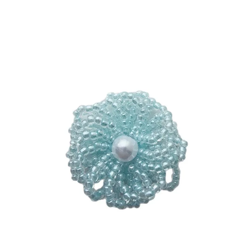 Pearl Beaded Flower Shoe Charm Accessory for Crocs Jelly Shoes DIY 3D Buckle Decoration Korean Style Crystal view 5