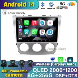 Android 14 Car Radio Stereo For Toyota Camry 6 XV 40 50 2006-2011Multimedia Video Player GPS Navigation 360 Camera Split Screen