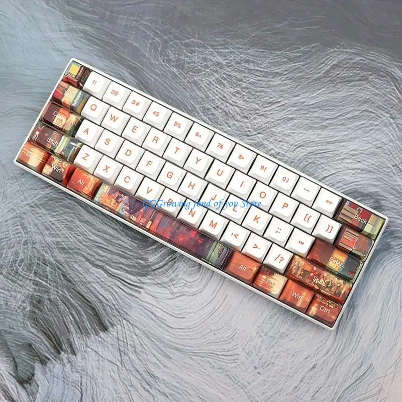 H9EB City People KeyCap PBT Dye Sublimation XDA Perfil Teclado mecánico 133 Clave