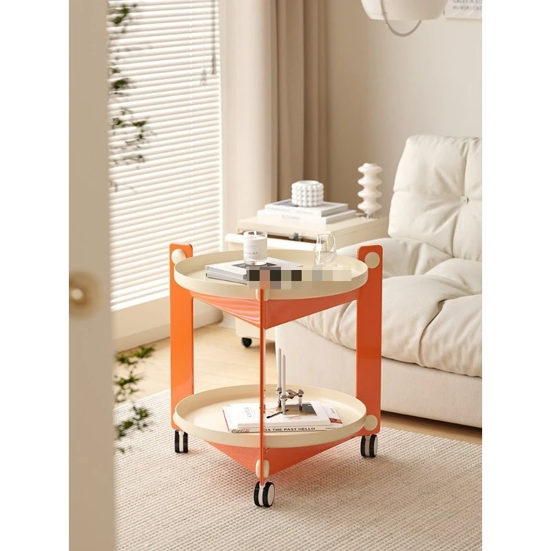 

Bottom left Nordic creative movable small coffee table household sofa side few living room small apartment rack