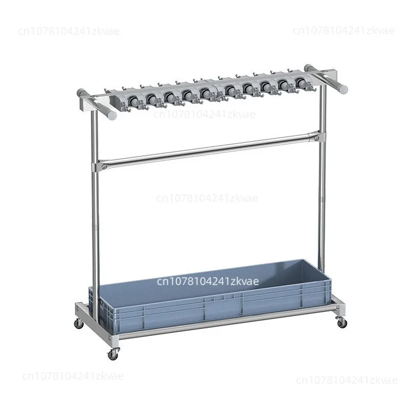 Stainless steel mop rack removable shelf balcony floor finishing cleaning tool broom rack storage rack