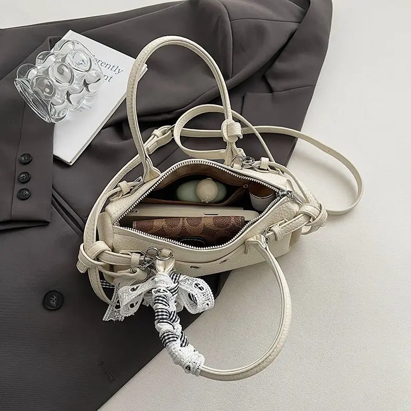 Light Luxury High-value Bow Silk Scarf Women's Bag New Explosion Exquisite Versatile Single Shoulder Portable Oblique Span Bag
