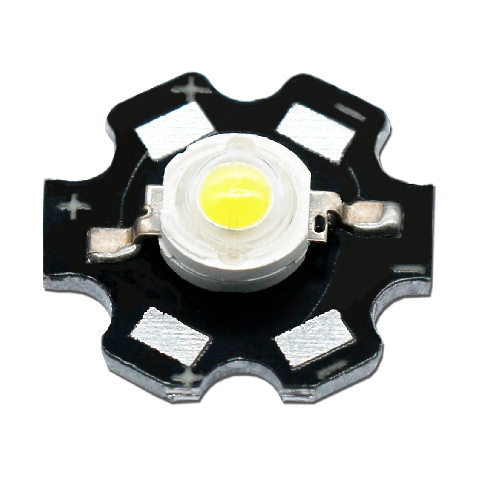 10pcs a lot 1W 3W  White/Warm White High Power LED Lamp Bead For Flashlight Lights Bulb Chip+20MM Radiator Aluminum Base For DIY