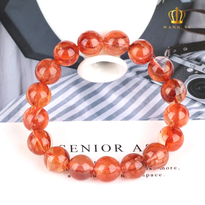 Natural Red Sealant Flower Bracelet Female Ghost Red Crystal Ornament