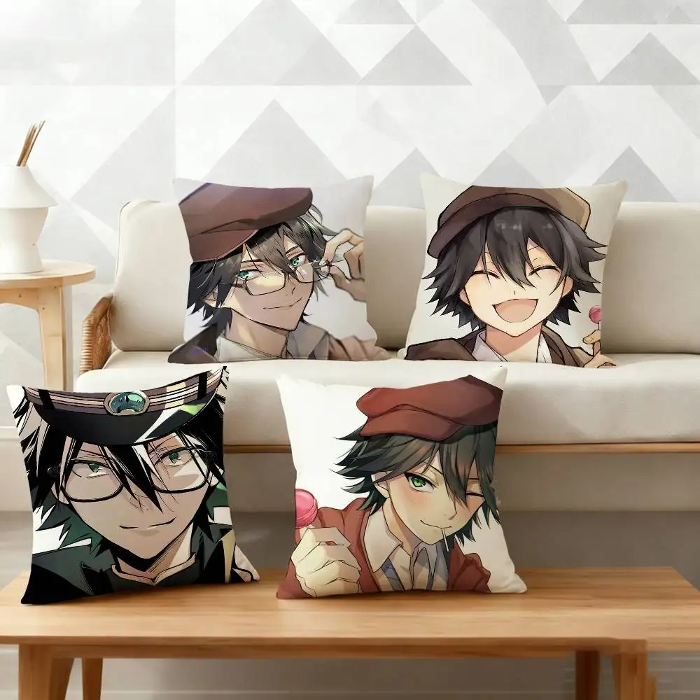 Bungo S-Stray R-Ranpo Edogawa Pillow Case Cushion Cover Throw Pillow Case For Car Sofa