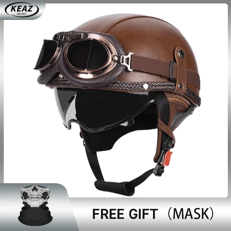 

New Arrival Half Helmet for Touring Comfortable Padding DOT Certified for Long Rides on the Highway 5-Star Reviews
