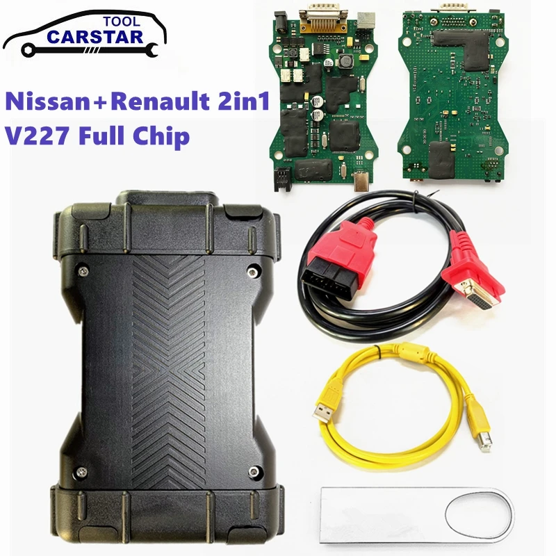 Newest 2 IN 1 for Renault 2in1 For Nissan V227 ECU Coding Programming Multi Service Function Car Diagnostic Tool